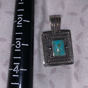 Turquoise and Sterling Silver Pendant